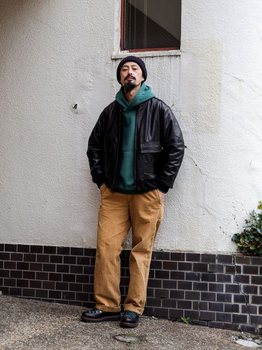 THE UNION RIB HOODIE / Green