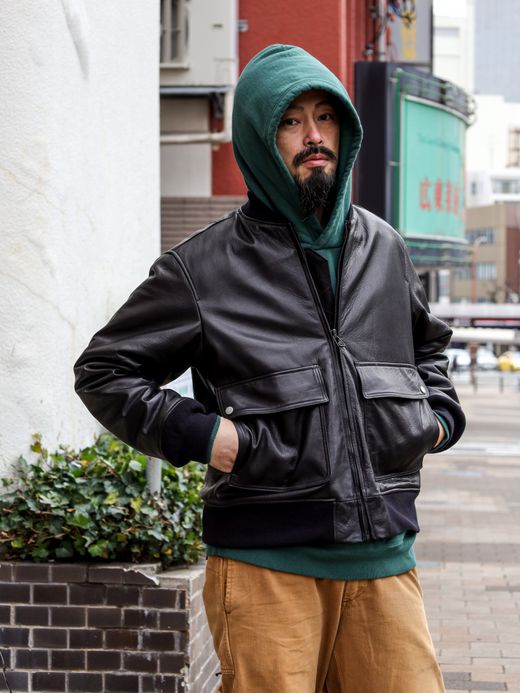 THE UNION RIB HOODIE / Green