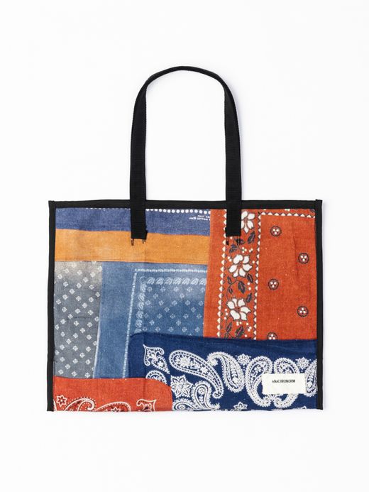 ANACHRONORM REVERSIBLE CAMP STEADY TOTE BAG / Black×multicolor