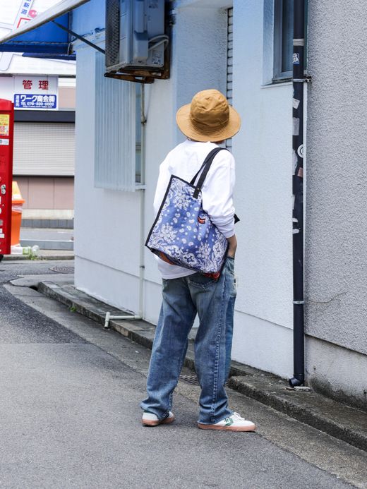 ANACHRONORM REVERSIBLE CAMP STEADY TOTE BAG / Black×multicolor