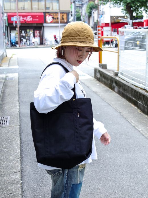 ANACHRONORM REVERSIBLE CAMP STEADY TOTE BAG / Black×multicolor