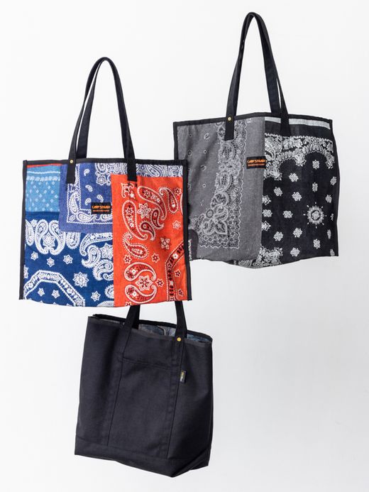 ANACHRONORM REVERSIBLE CAMP STEADY TOTE BAG / Black×multicolor