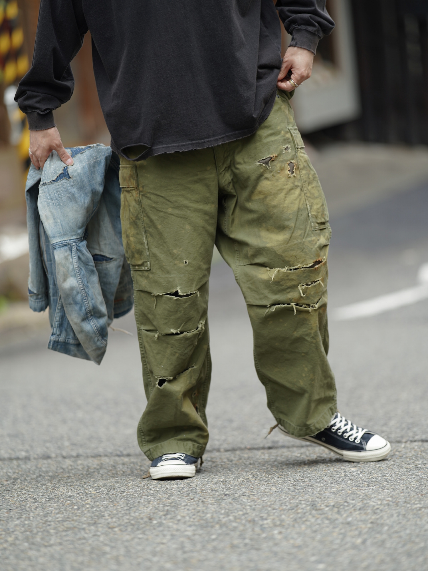 ANACHRONORM M-51 DAMAGED FIELD CARGO PANTS / Olive