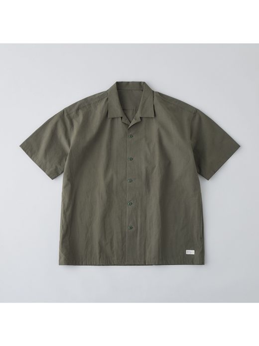 organicsta ORGANIC COTTON TYPEWRITER ALOHA SHIRTS / Olive
