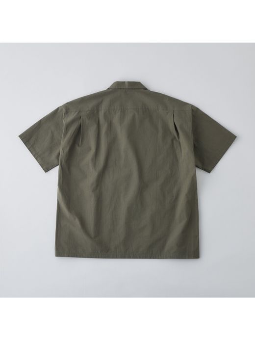 organicsta ORGANIC COTTON TYPEWRITER ALOHA SHIRTS / Olive