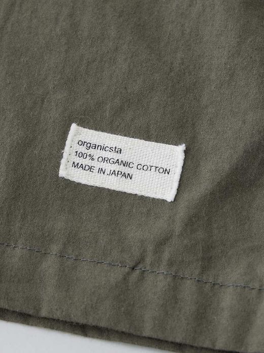 organicsta ORGANIC COTTON TYPEWRITER ALOHA SHIRTS / Olive