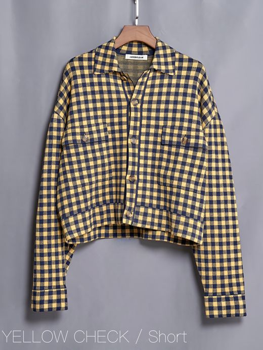 AMBERGLEAM JACQUARD KNIT TRUCKER / Yellow check