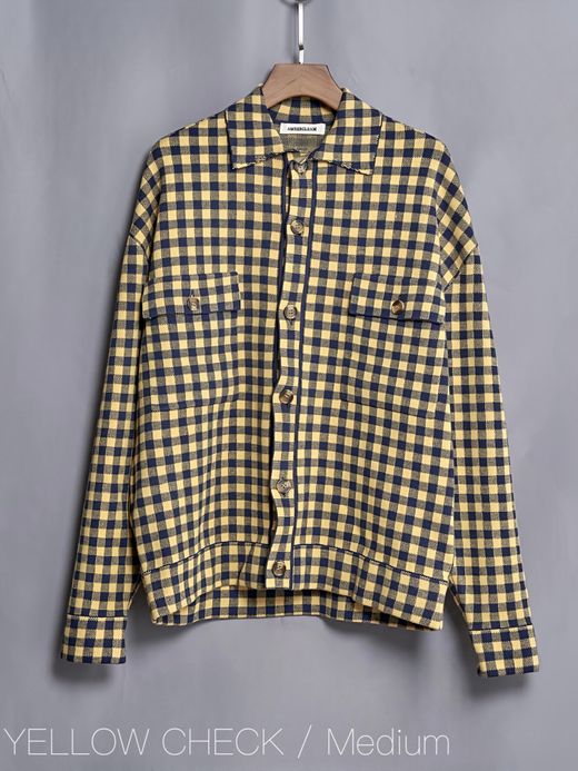 AMBERGLEAM JACQUARD KNIT TRUCKER / Yellow check