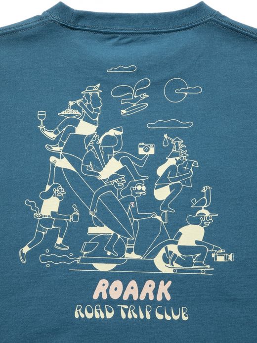 ROARK REVIVAL "ROADTRIP CLUB" FINE TECH DRY TEE / Steel blue
