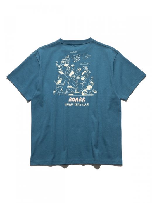ROARK REVIVAL "ROADTRIP CLUB" FINE TECH DRY TEE / Steel blue