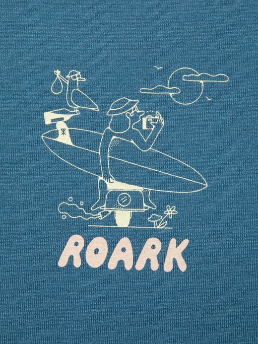 ROARK REVIVAL "ROADTRIP CLUB" FINE TECH DRY TEE / Steel blue