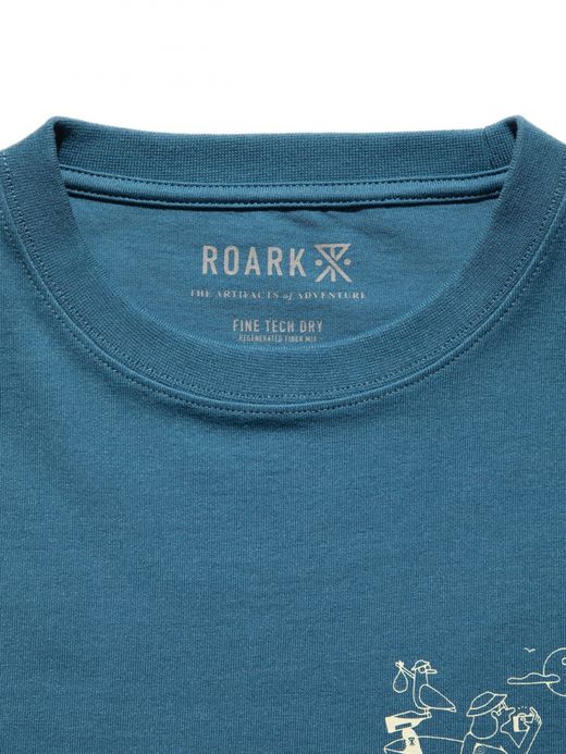 ROARK REVIVAL "ROADTRIP CLUB" FINE TECH DRY TEE / Steel blue
