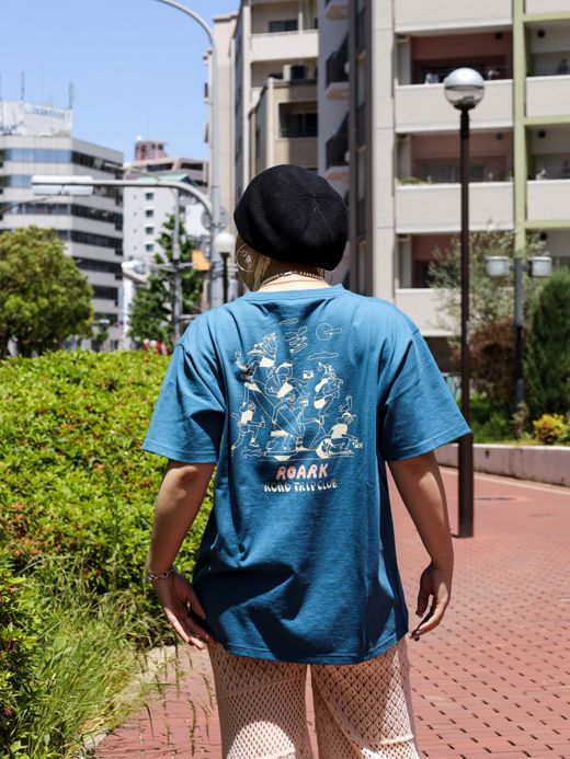 ROARK REVIVAL "ROADTRIP CLUB" FINE TECH DRY TEE / Steel blue