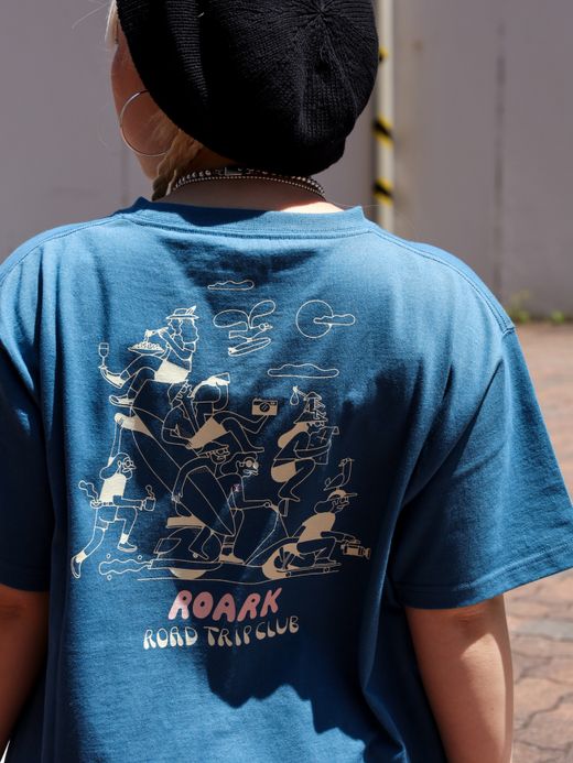 ROARK REVIVAL "ROADTRIP CLUB" FINE TECH DRY TEE / Steel blue