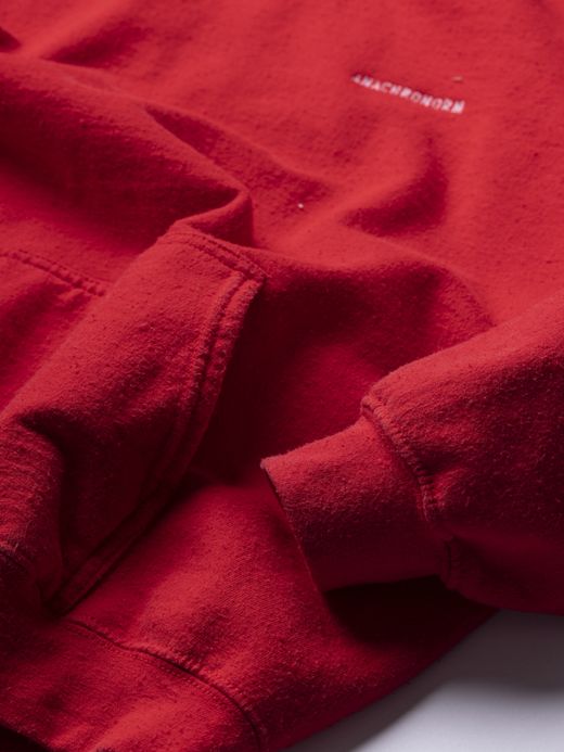 ANACHRONORM EMBROIDED 50/50 HOODED PARKER / Red
