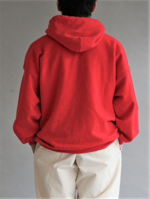 ANACHRONORM EMBROIDED 50/50 HOODED PARKER / Red