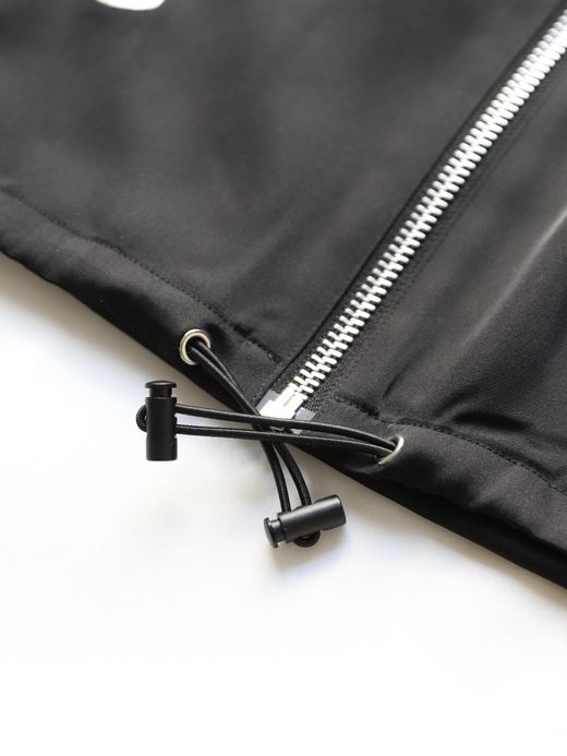 AMBERGLEAM EMBROIDERY SATIN BLOUSON / Black