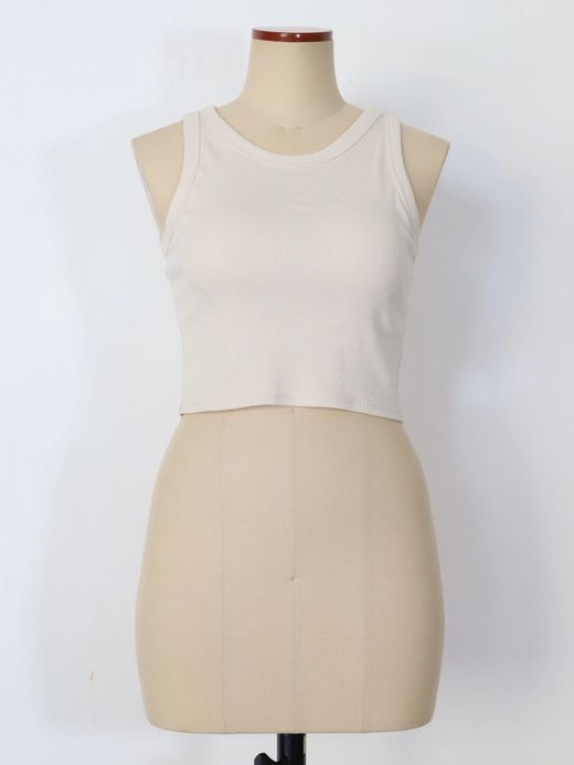 AMBERGLEAM STRETCH RIB BRA TANKTOP / 3colors