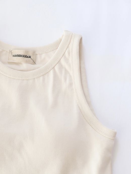 AMBERGLEAM STRETCH RIB BRA TANKTOP / 3colors