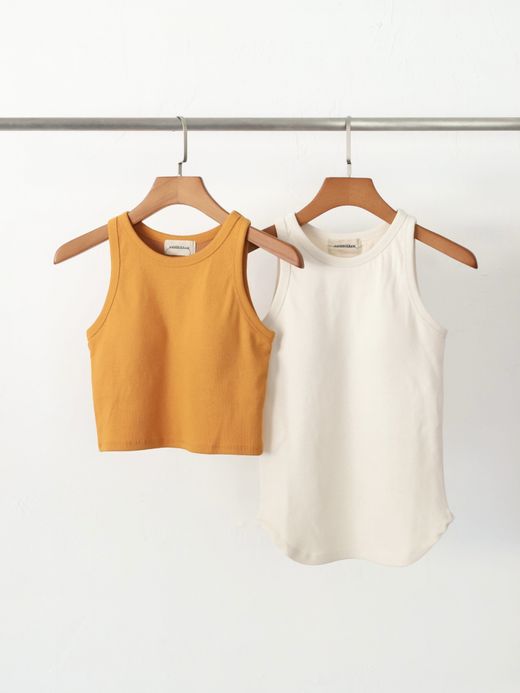 AMBERGLEAM STRETCH RIB BRA TANKTOP / 3colors