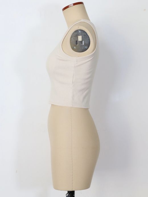 AMBERGLEAM STRETCH RIB BRA TANKTOP / 3colors