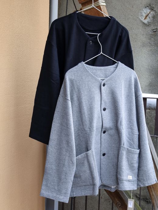 organicsta ORGANIC COTTON FLUFFY SWEAT CARDIGAN / Black