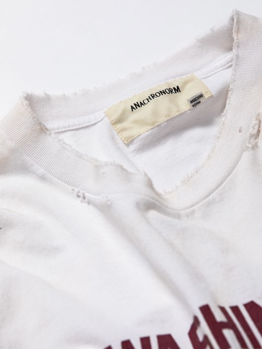 ANACHRONORM WASHINGTON DAMAGED PRINT T-S / Burgundy print