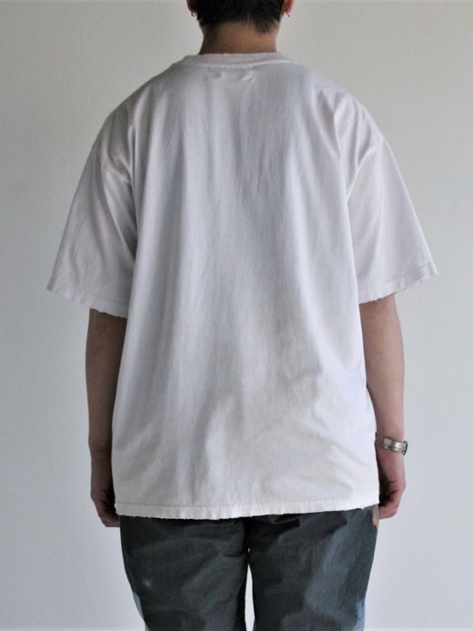 ANACHRONORM WASHINGTON DAMAGED PRINT T-S / Burgundy print