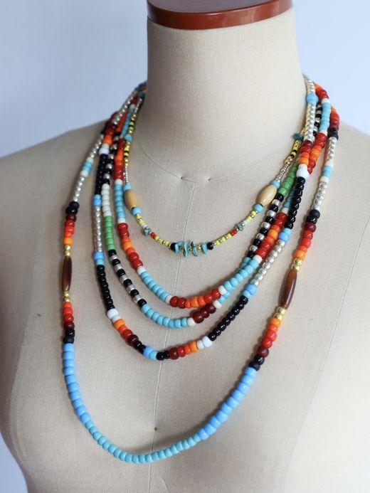 AMBERGLEAM NATIVE BEADS NECKLACE / Assort