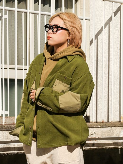 THE UNION FLEECE HUNTER SHIRTS / Green
