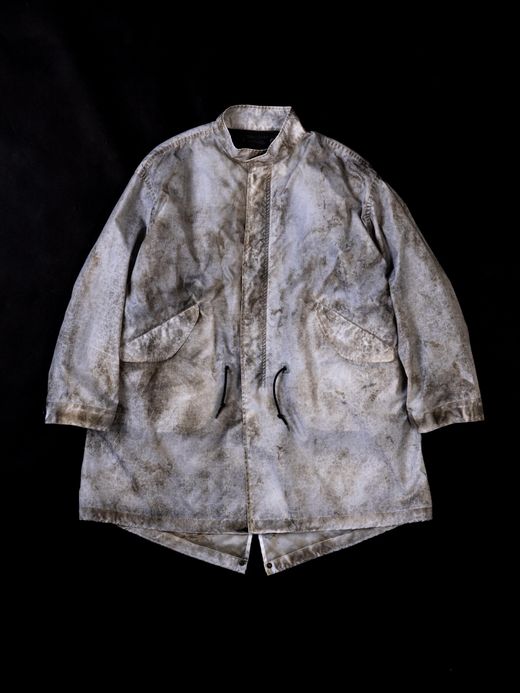 ANACHRONORM DIRTPAINT NYLON MODS COAT / White