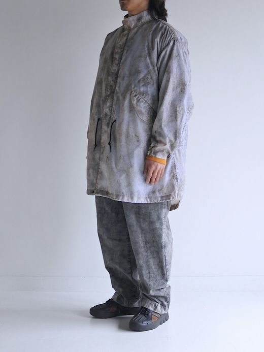 ANACHRONORM DIRTPAINT NYLON MODS COAT / White