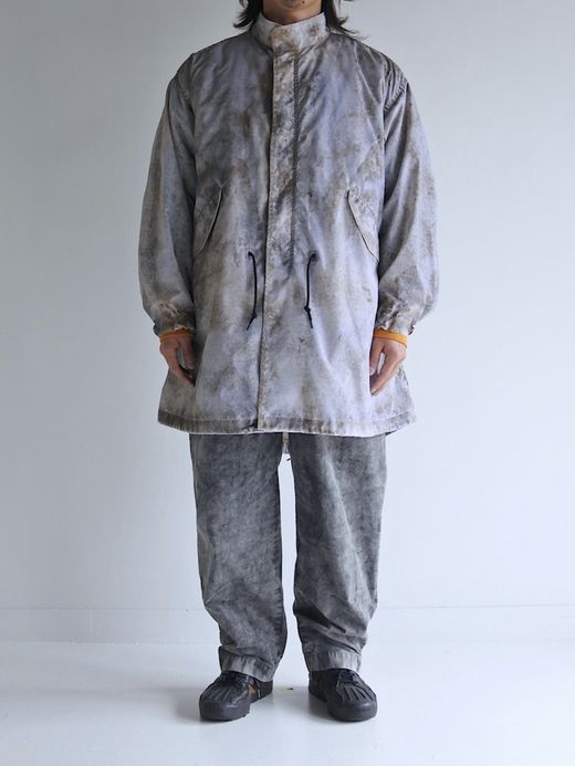 ANACHRONORM DIRTPAINT NYLON MODS COAT / White