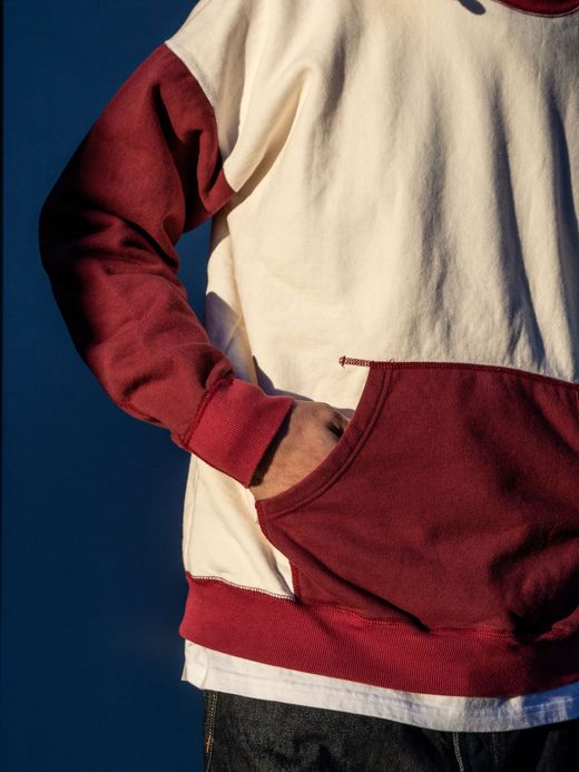 THE UNION "ATOZUKE"SWEAT HOODIE / White×red