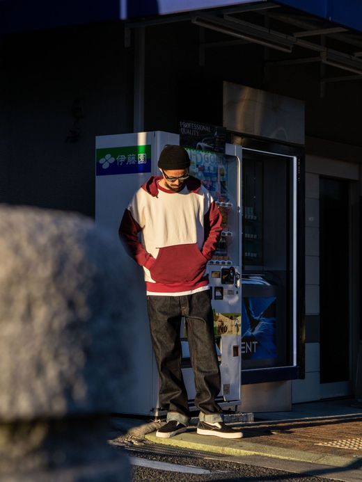 THE UNION "ATOZUKE"SWEAT HOODIE / White×red