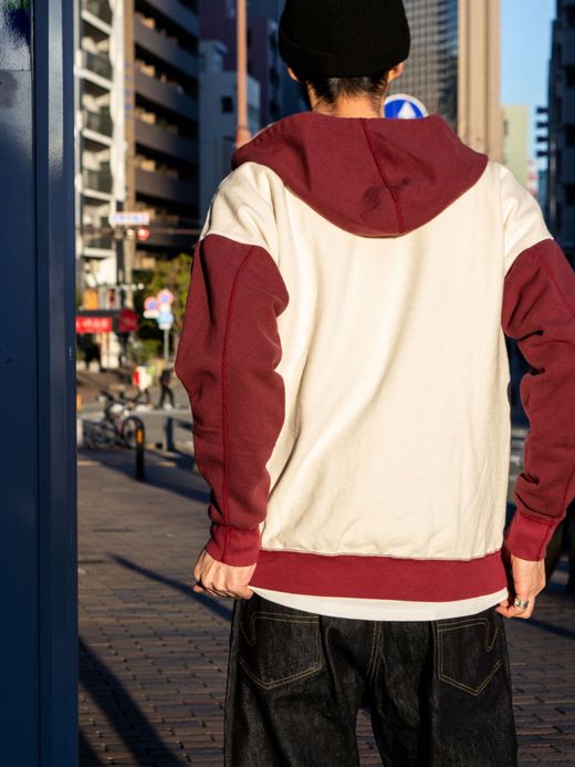 THE UNION "ATOZUKE"SWEAT HOODIE / White×red