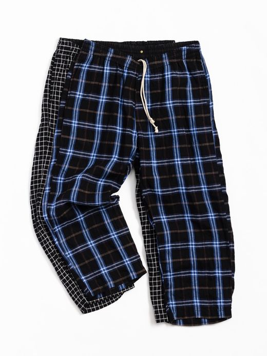 ANACHRONORM ROOM WIDE EASY PANTS / Black check