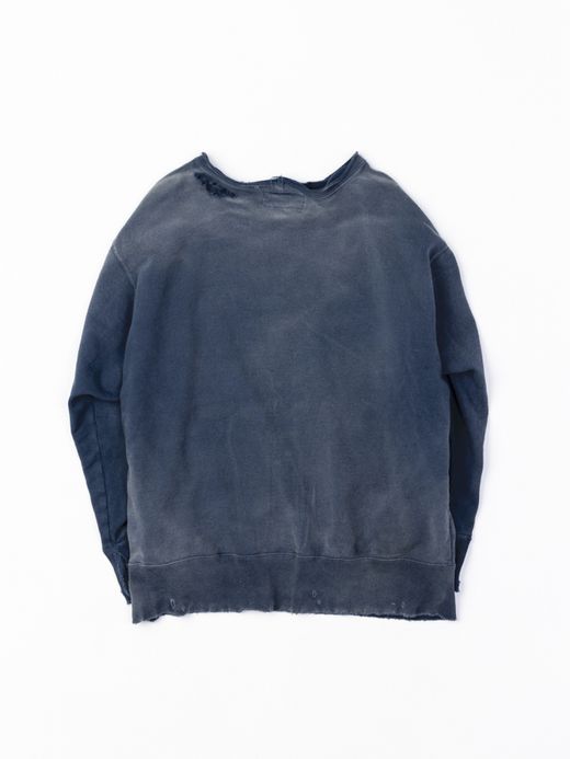 ANACHRONORM W PRINT CUT-OFF SWEAT PARKA / Navy