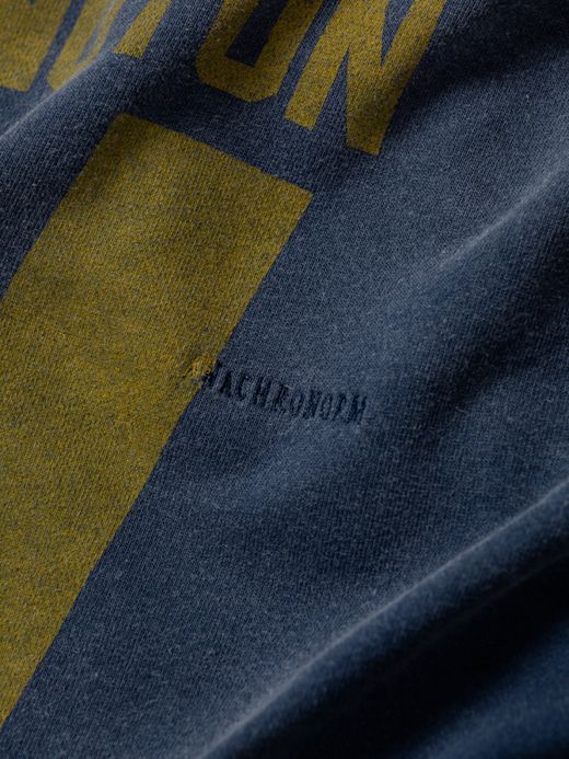 ANACHRONORM W PRINT CUT-OFF SWEAT PARKA / Navy