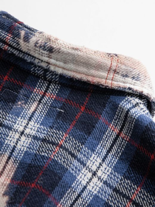 ANACHRONORM FLANNEL BLEACH CPO JACKET / Navy