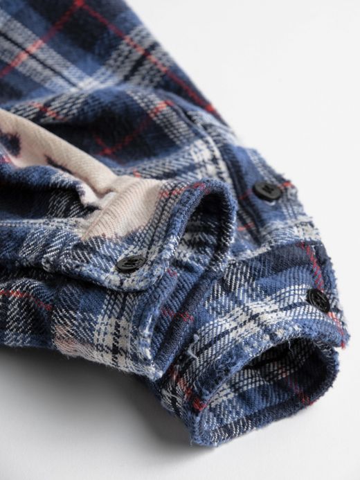 ANACHRONORM FLANNEL BLEACH CPO JACKET / Navy