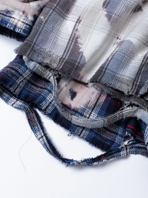 ANACHRONORM FLANNEL BLEACH CPO JACKET / Navy