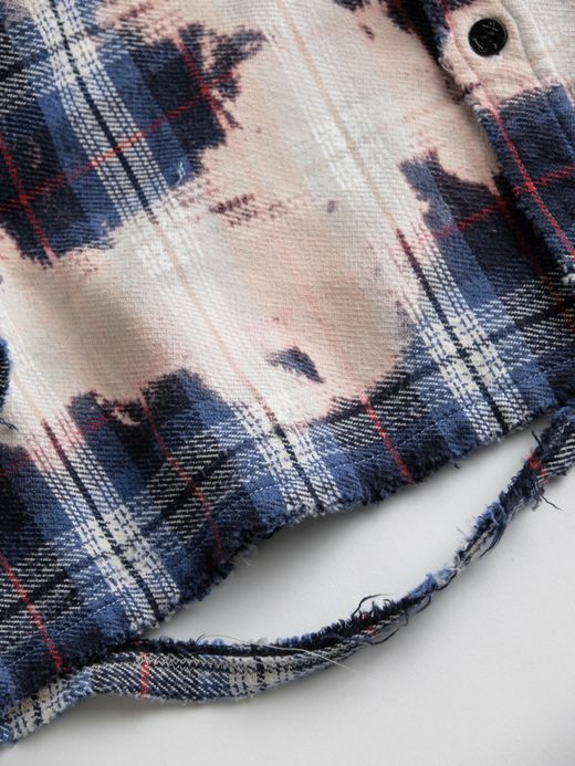ANACHRONORM FLANNEL BLEACH CPO JACKET / Navy