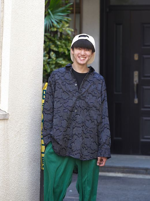 VOO STRIFLOWER SHIRTS / Black