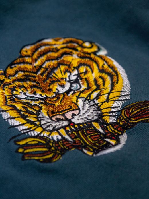 THE UNION TIGER FULL ZIP SWEAT HOODIE / Green