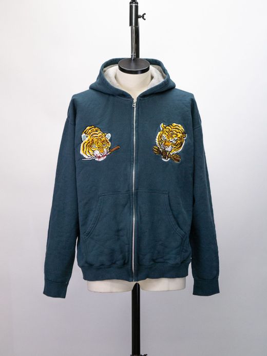 THE UNION TIGER FULL ZIP SWEAT HOODIE / Green