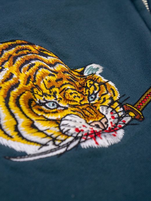 THE UNION TIGER FULL ZIP SWEAT HOODIE / Green