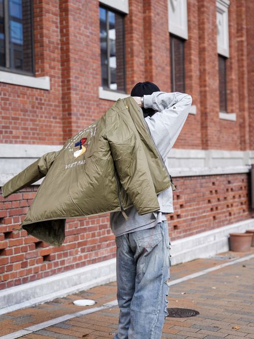 TAION REVERSIBLE "VETJAN" DOWN JACKET / Olive