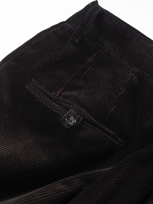 ANACHRONORM AN128 / CORDUROY TUCK WIDE TOROUSERS / Black