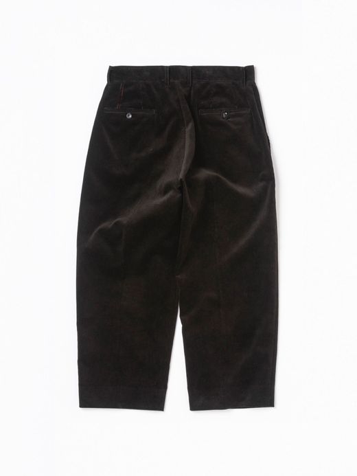ANACHRONORM AN128 / CORDUROY TUCK WIDE TOROUSERS / Black